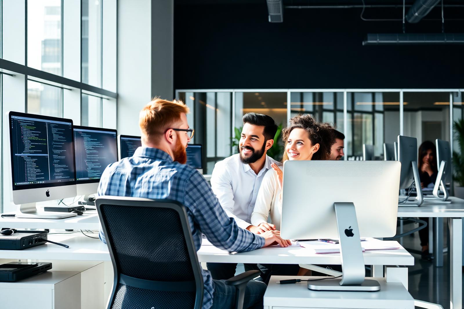 Algorithm, Inc engineering team collaborating in the Dublin, Ohio office